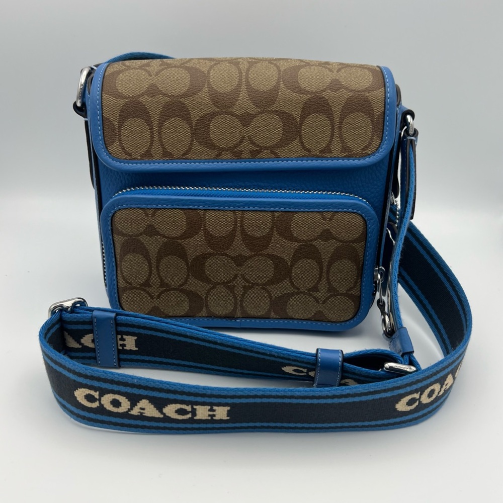 Coach Blue and Brown Bag